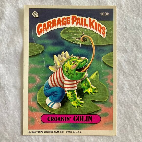 Garbage Pail Kids Card 1986 Topps - 109b Croakin' Colin